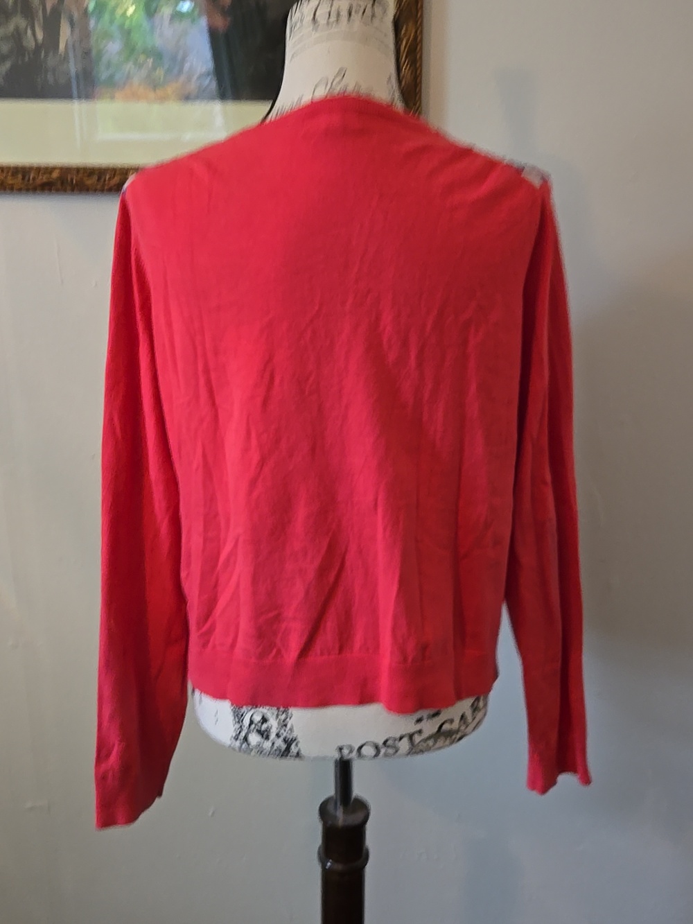 Lilly Pulitzer Coral & Navy Printed Front Cardigan - Picture 5 of 7